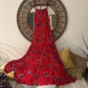 Free People garden party red maxi  XS